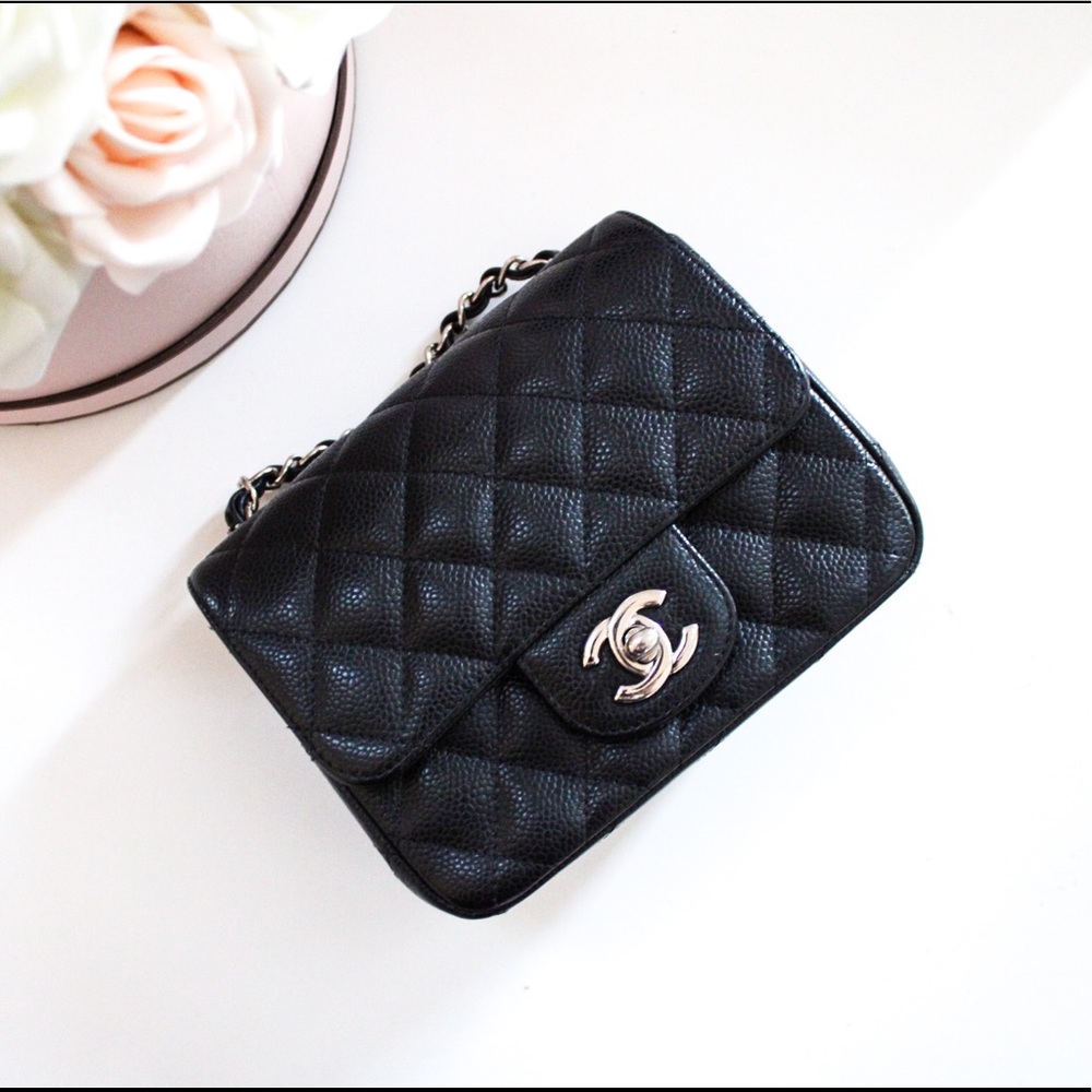 ❌RSVD❌ Chanel Mini Square Black Caviar w/ shw